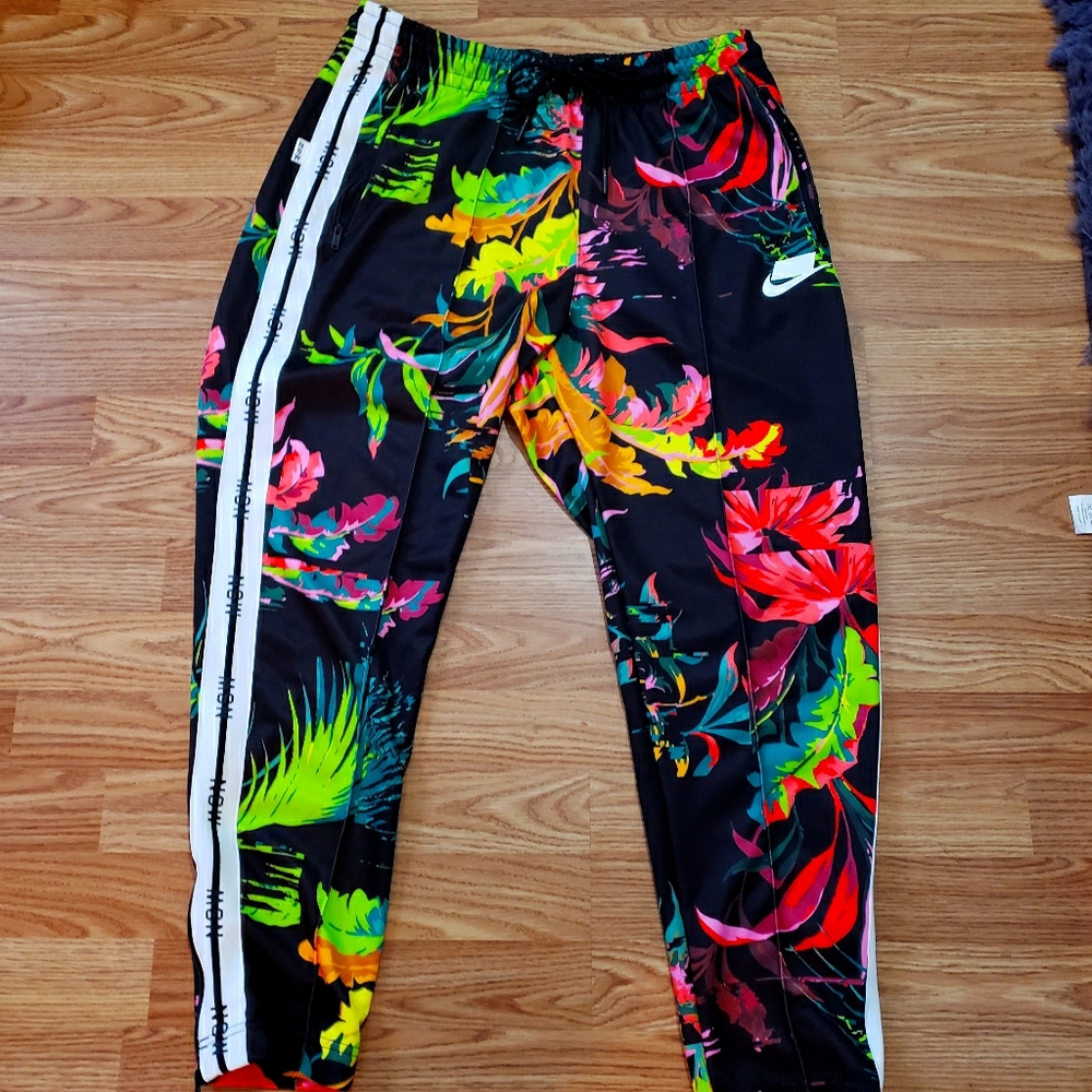 NEW!-Nike Palm Floral Track Pants Large